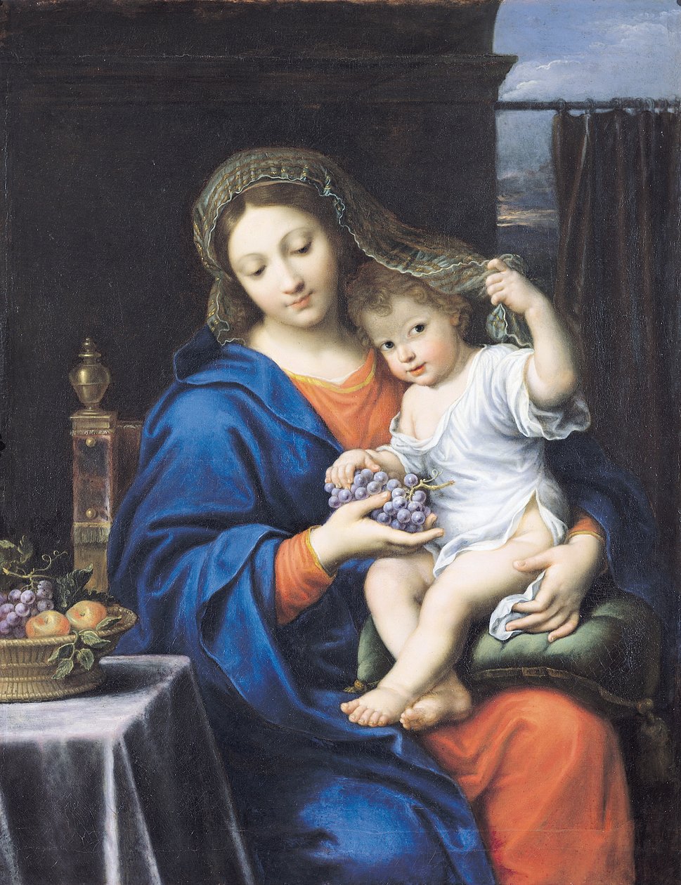 Viinirypäleiden neitsyt, 1640-50 tekijältä Pierre Mignard