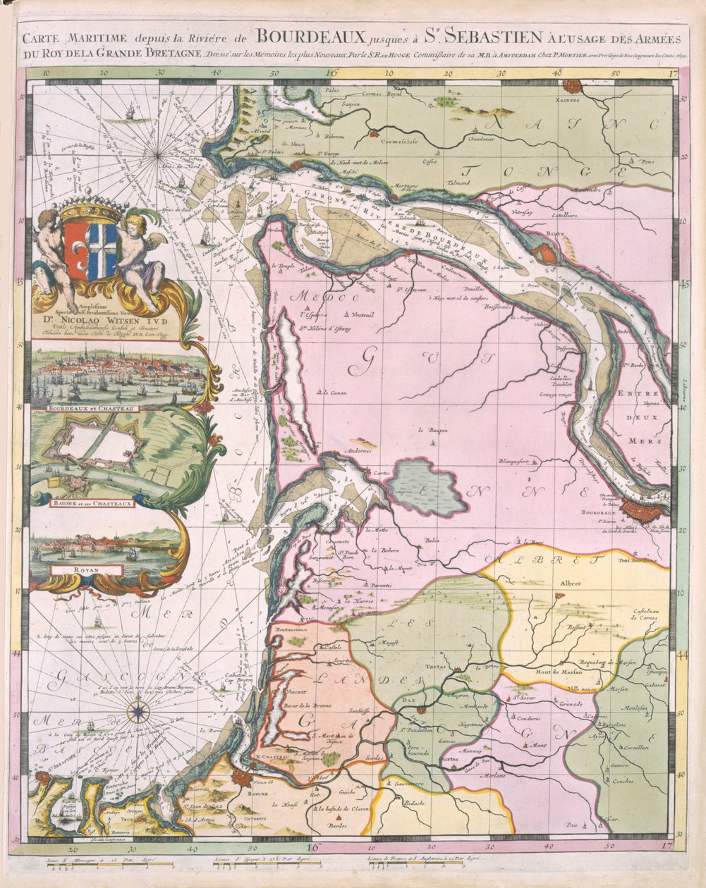 La Naptune Francois eli merikarttojen atlas, 1693 tekijältä Pierre Mortier