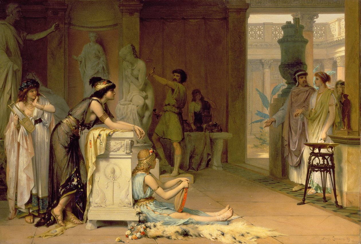 Huonekalut ja erilaiset esineet 1100- ja 1300-luvuilta tekijältä Pierre Olivier Joseph Loommans