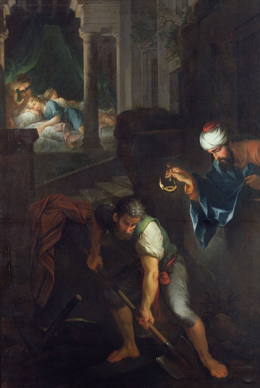 Raguel kaivaa hautaa, 1733 tekijältä Pierre Parrocel