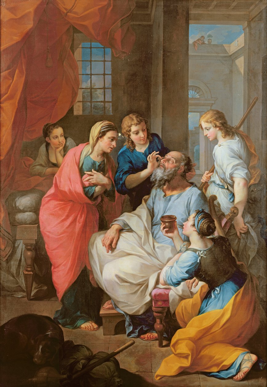 Tobias parantaa isänsä näön, 1733 tekijältä Pierre Parrocel