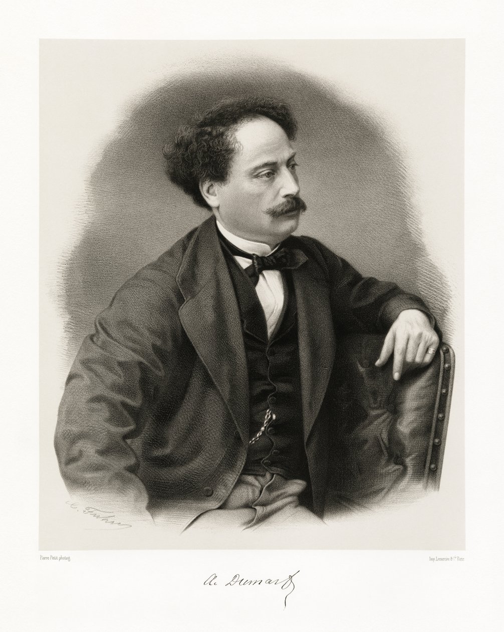 Alexandre Dumas, 1865-66 tekijältä Pierre Petit