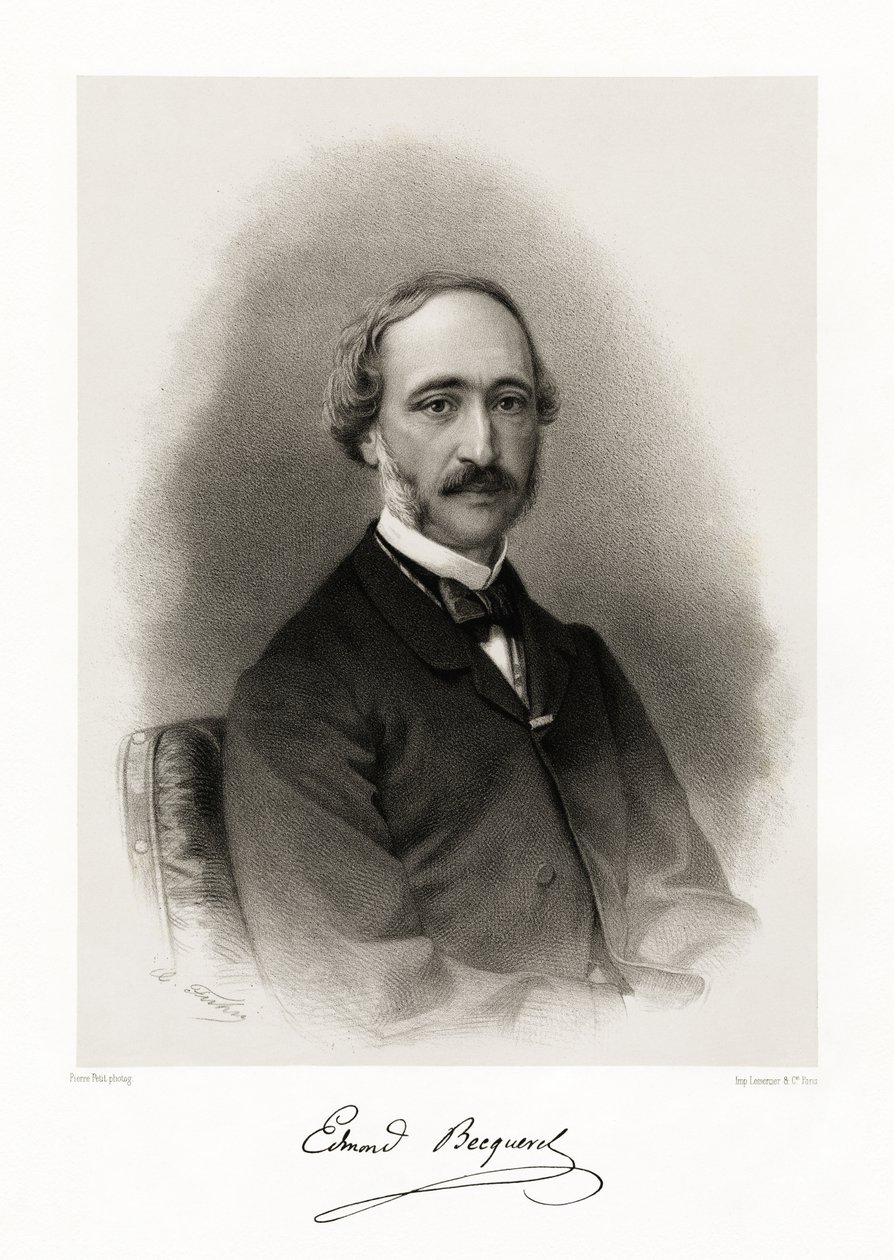 Alexandre Edmond Becquerel, 1865-66 tekijältä Pierre Petit