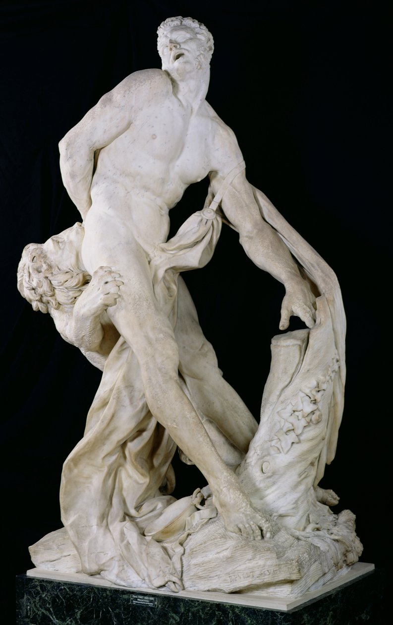 Milo of Croton, leijonan kimppuun, 1672-82 (marmori) tekijältä Pierre Puget