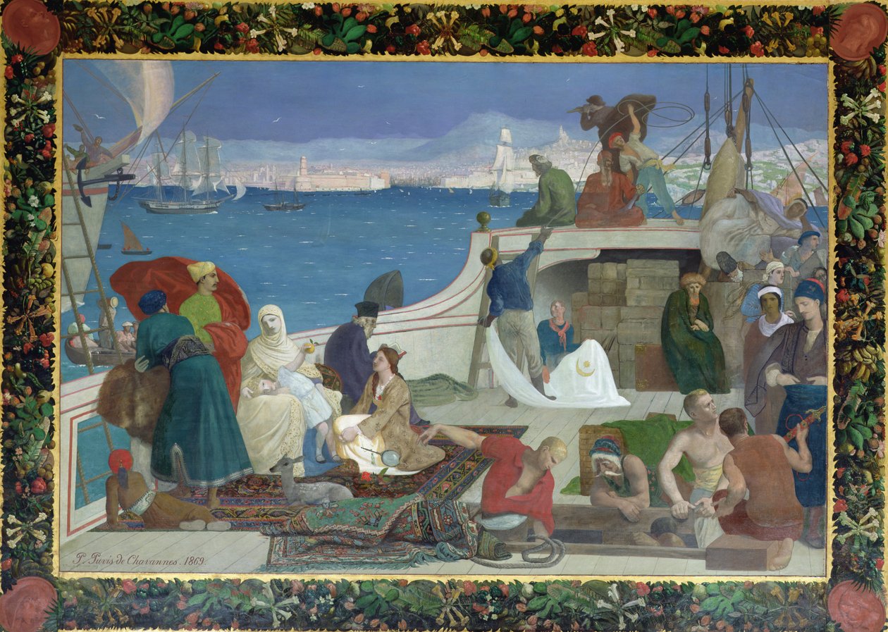 Marseille, Idän portti, 1869 tekijältä Pierre Puvis de Chavannes