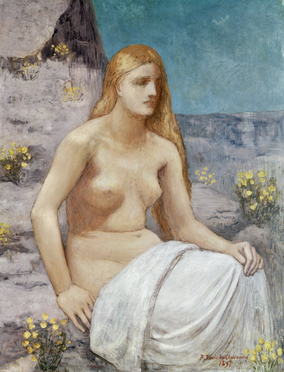 Pyhä Maria Magdaleena, 1897 tekijältä Pierre Puvis de Chavannes