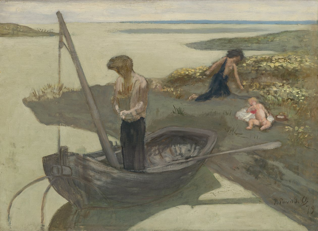Luonnos "Köyhä kalastaja" tekijältä Pierre Puvis de Chavannes