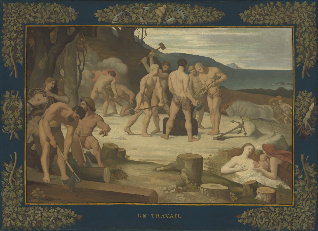 Työ, noin 1863 tekijältä Pierre Puvis de Chavannes