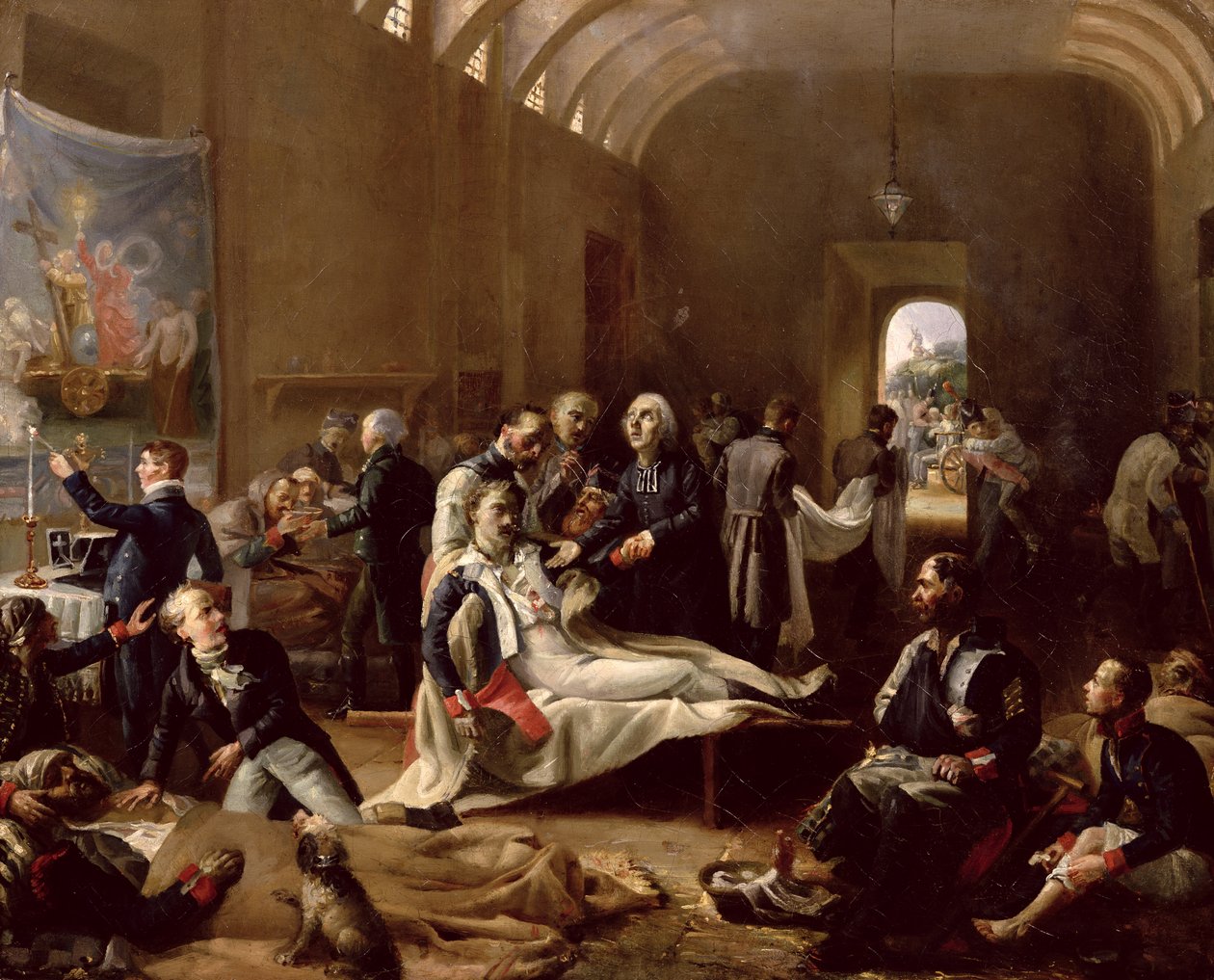 Ambulanssi Ranskan kampanjan aikana, 1814 tekijältä Pierre Roch Vigneron