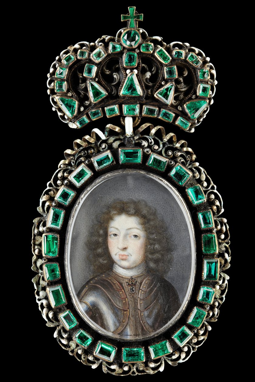 Pienoismuotokuva Kaarle XI, Ruotsin kuningas 1660-1697 tekijältä Pierre Signac