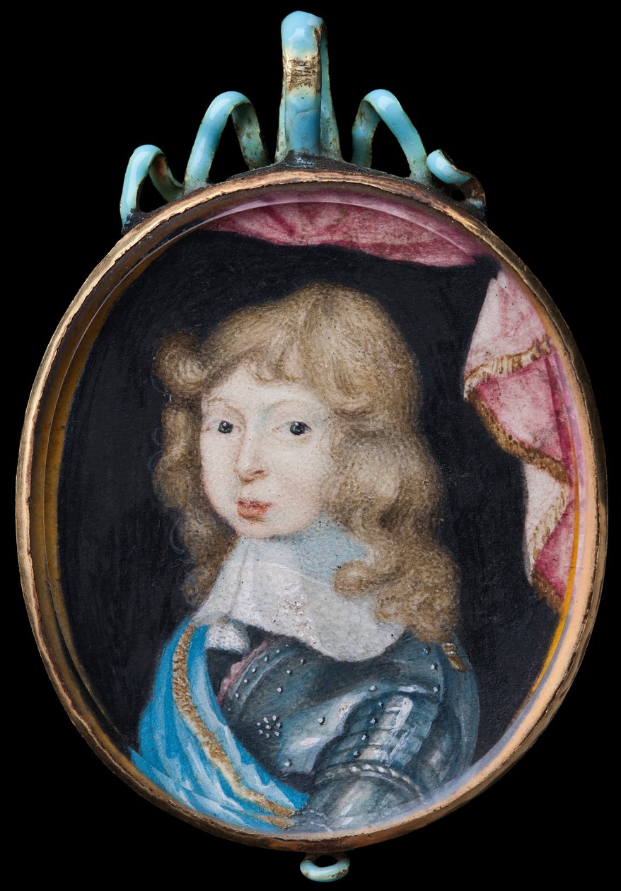 Pienoismuotokuva Kaarle XI: stä, Ruotsin kuninkaasta 1660-1697, lapsena tekijältä Pierre Signac