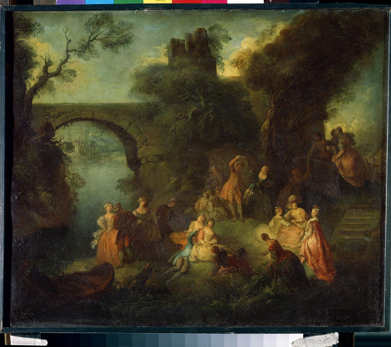 Tanssi lähellä jokea (Dance at the river). Pierre-Antoine Quillardin maalaus (Pierre Antoine Quillard tekijältä Pierre Antoine Quillard