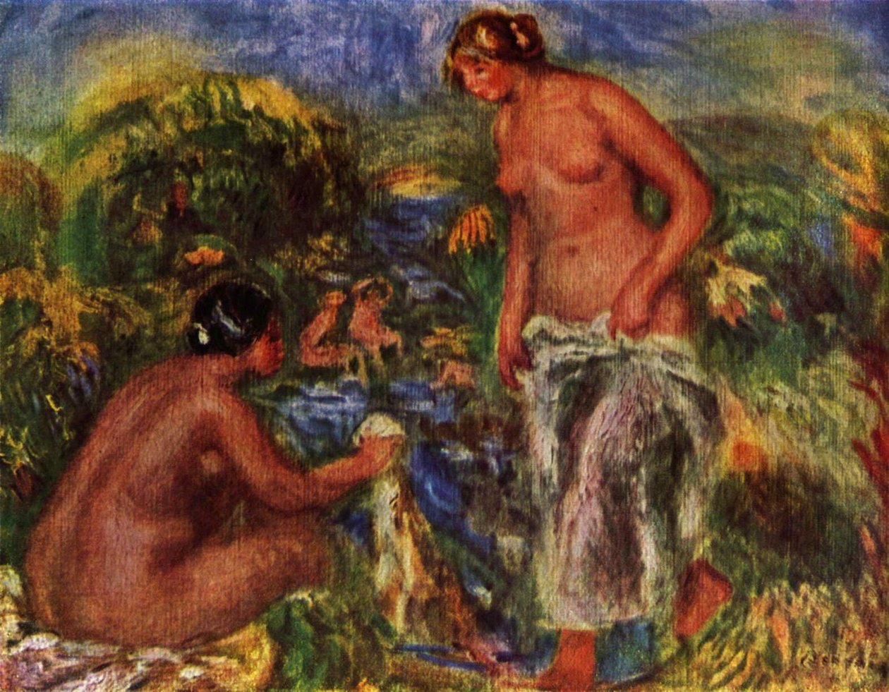 Badende Frauen tekijältä Pierre Auguste Renoir