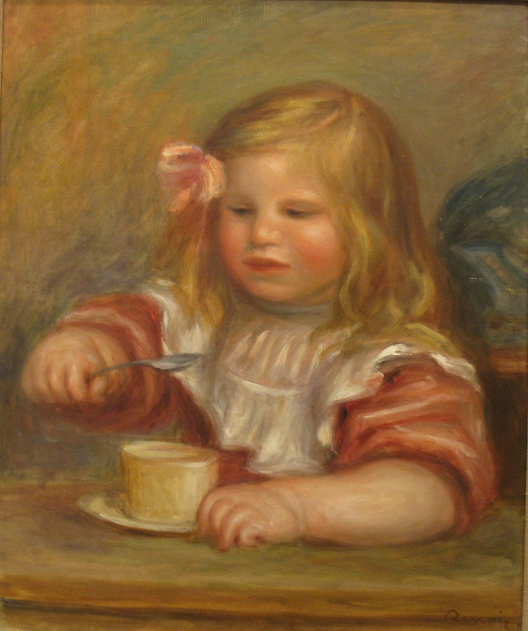 Coco syö keittoaan tekijältä Pierre Auguste Renoir