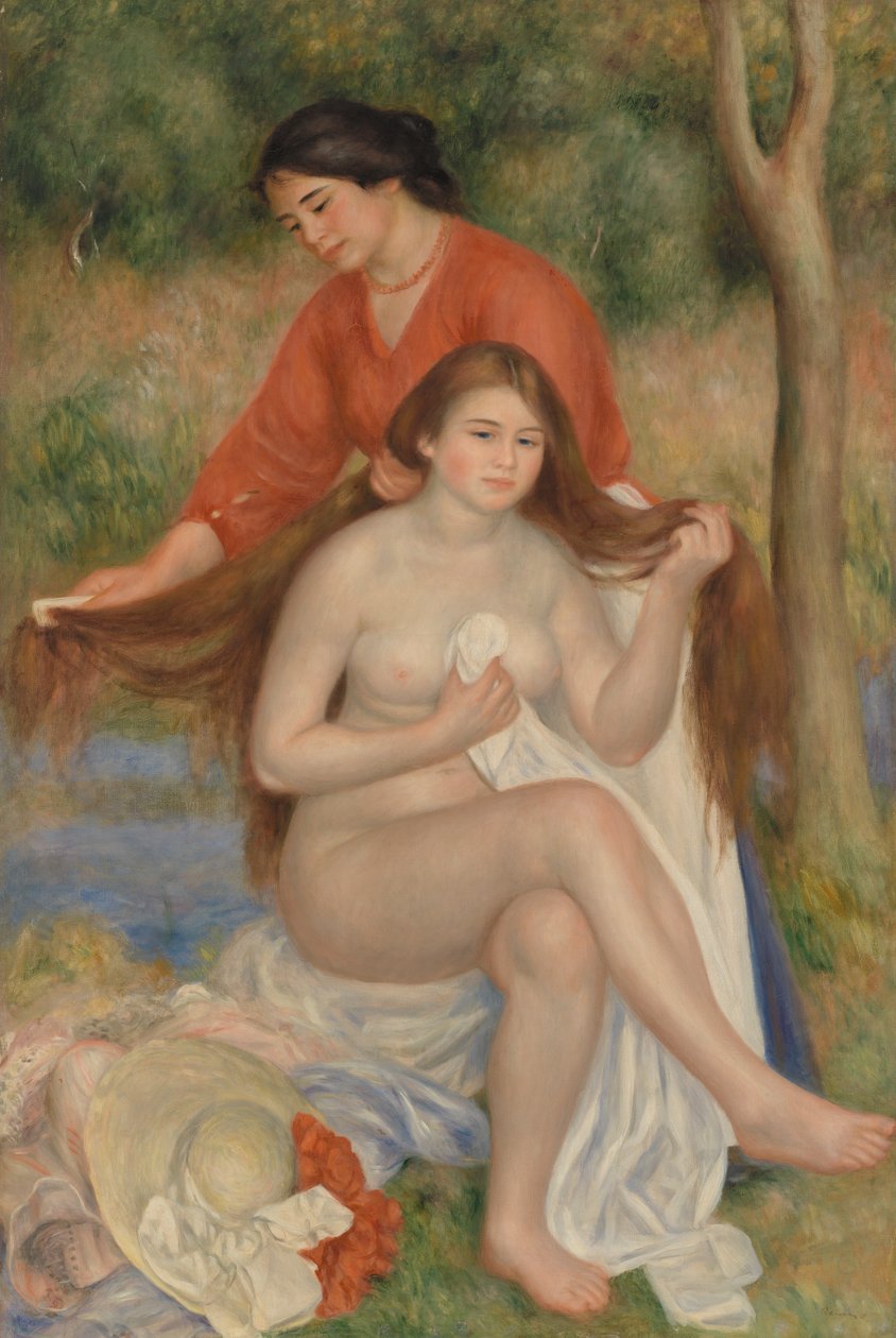 Kylpylä ja piika tekijältä Pierre-Auguste Renoir