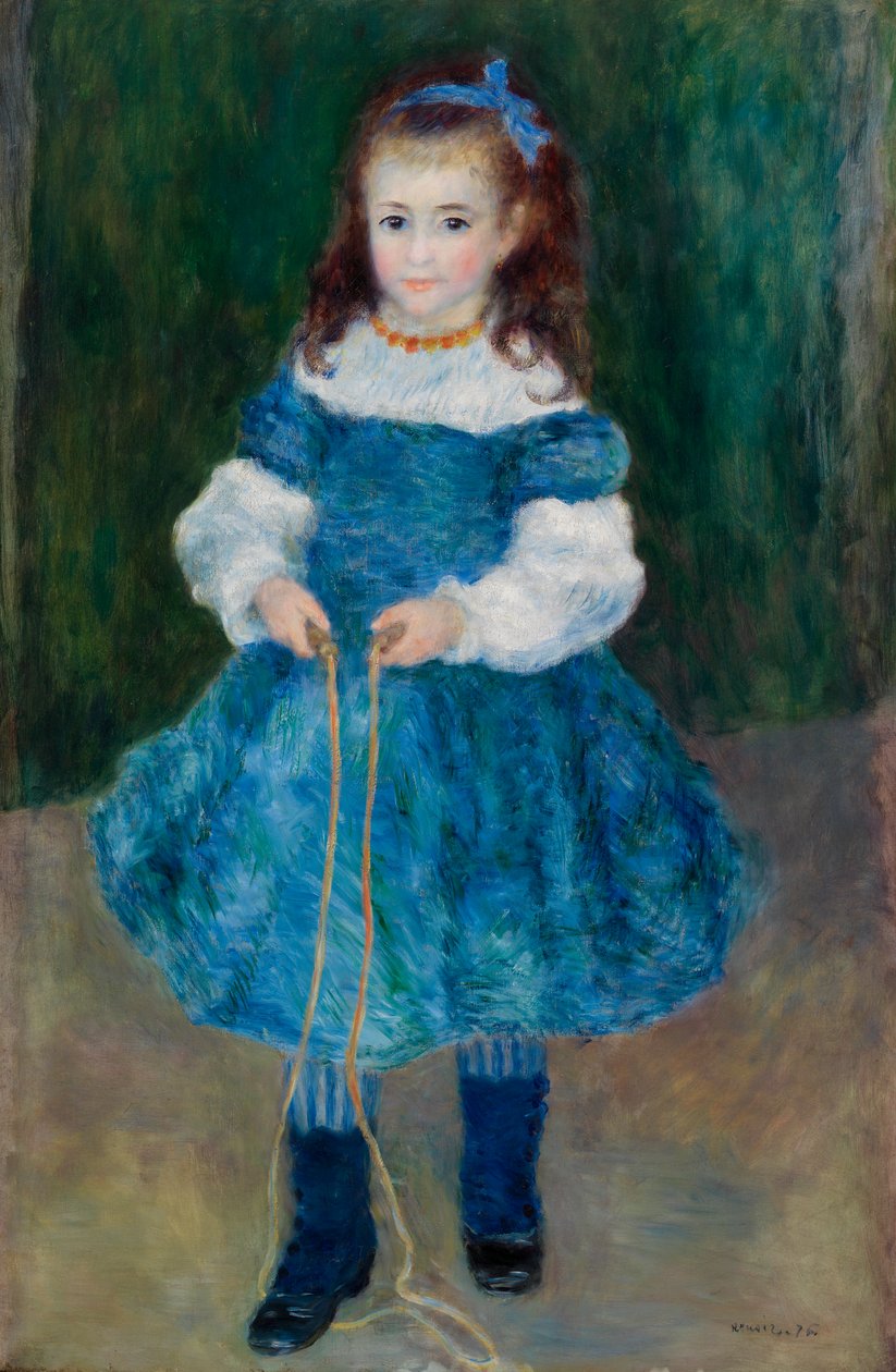 Tyttö hyppynarulla (Delphine Legrandin muotokuva) tekijältä Pierre-Auguste Renoir