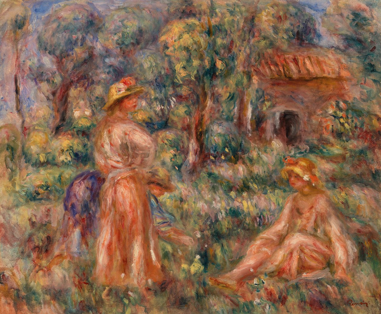Tytöt maisemassa tekijältä Pierre-Auguste Renoir