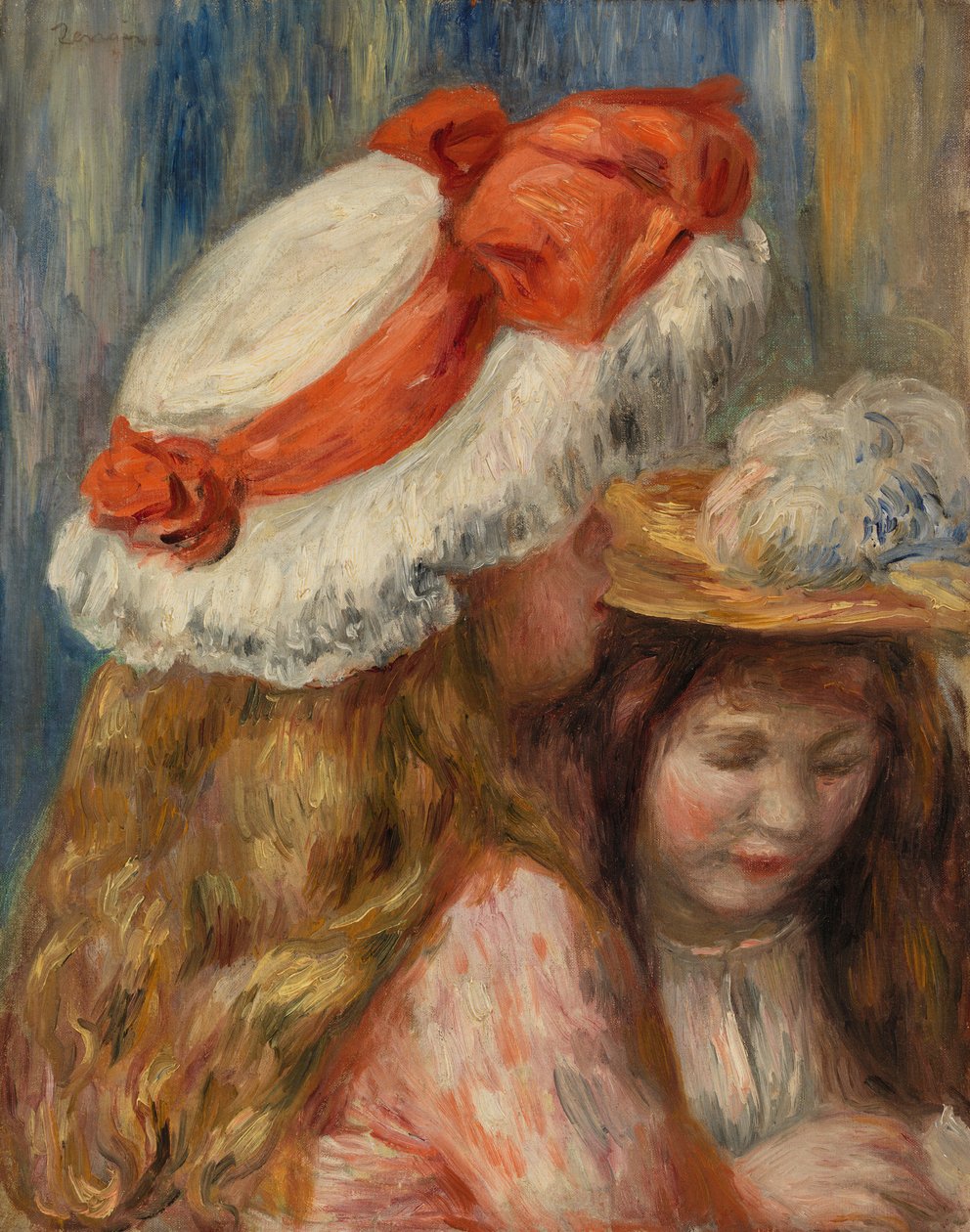 Tytöt hatuilla tekijältä Pierre-Auguste Renoir