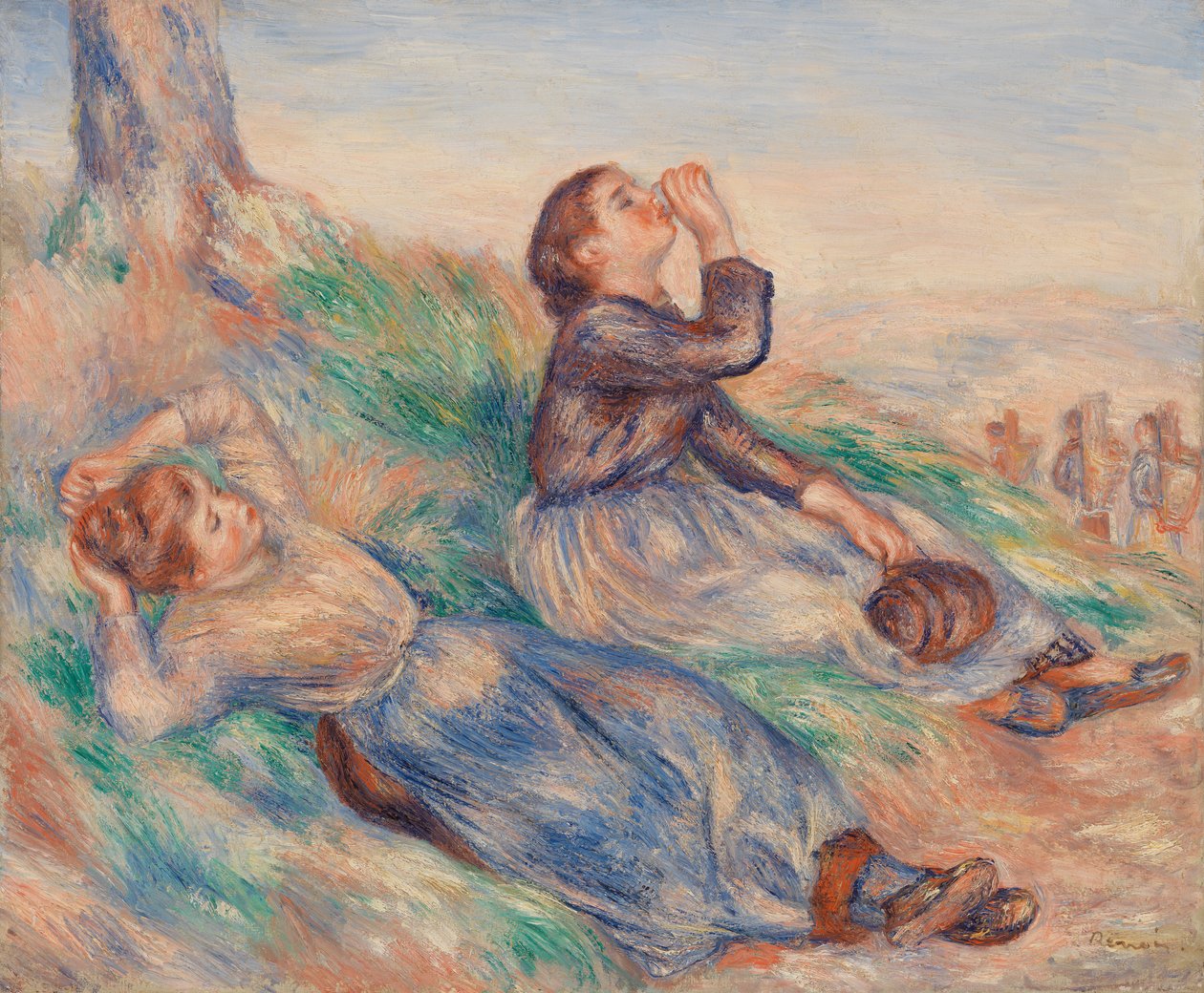 Rypäleenkeräilijät (Vendangeuses) tekijältä Pierre-Auguste Renoir