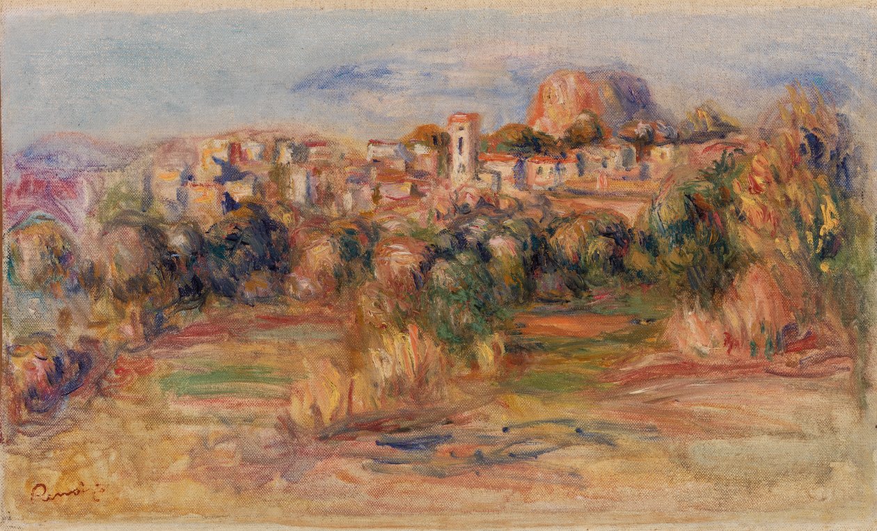 Maisema, La Gaude (maisema, La Gaude) tekijältä Pierre-Auguste Renoir