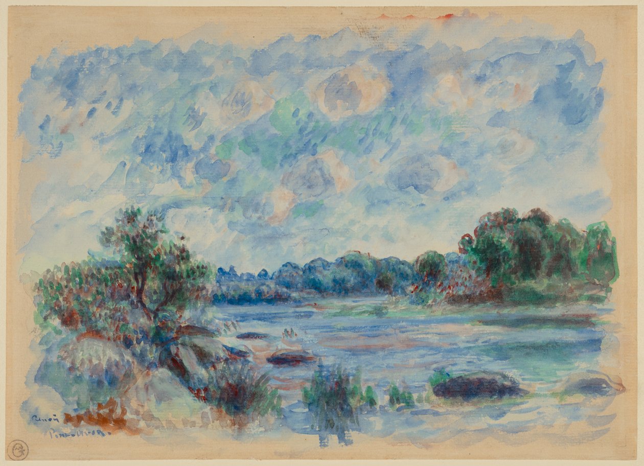 Maisema Pont-Avenissa tekijältä Pierre-Auguste Renoir