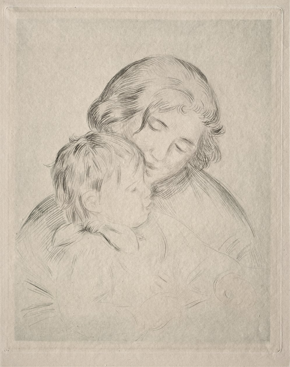 Äiti ja lapsi tekijältä Pierre-Auguste Renoir
