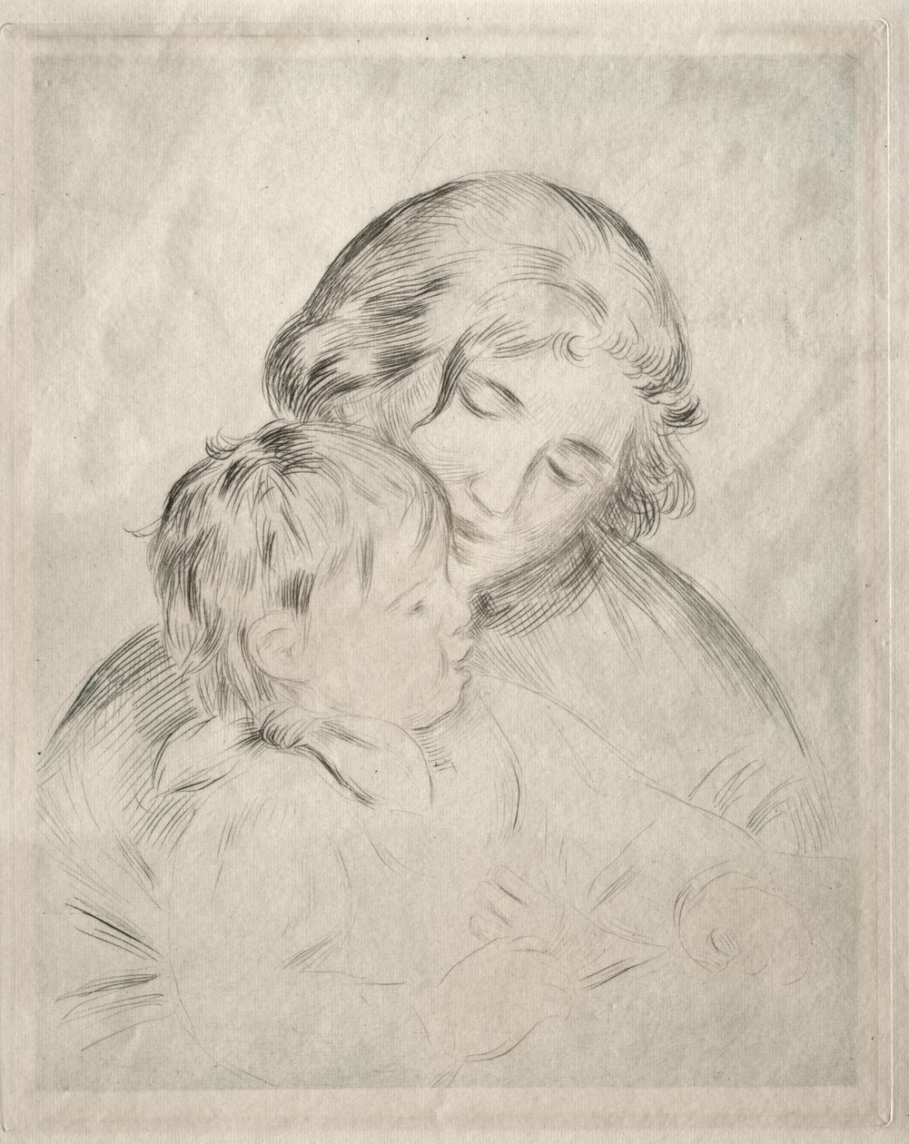 Äiti ja lapsi tekijältä Pierre-Auguste Renoir