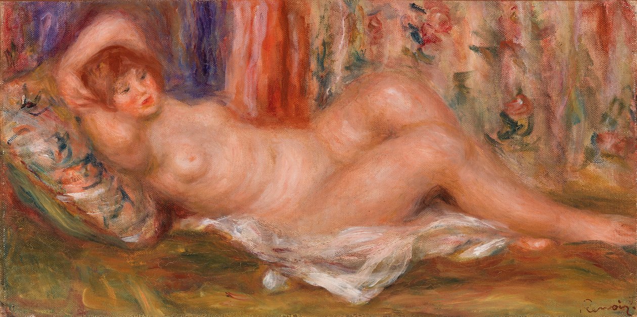 Selällään makaava naisakti tekijältä Pierre-Auguste Renoir