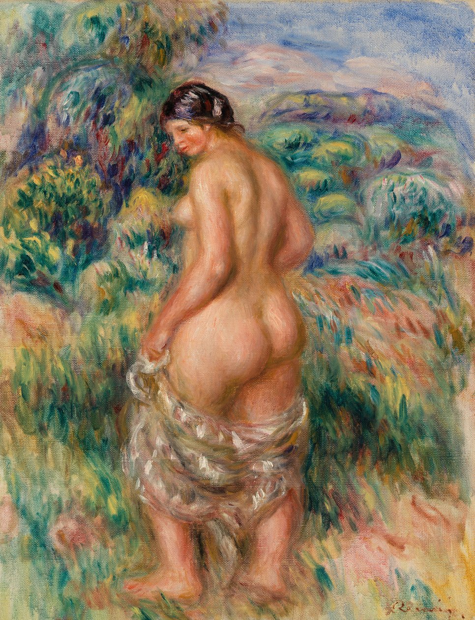 Seisova uimari tekijältä Pierre-Auguste Renoir
