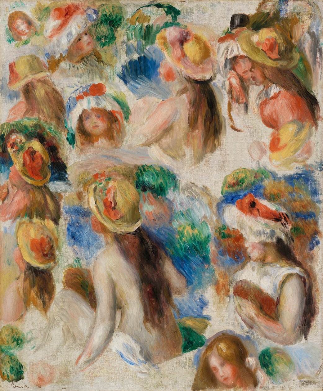Tutkimus päistä tekijältä Pierre-Auguste Renoir