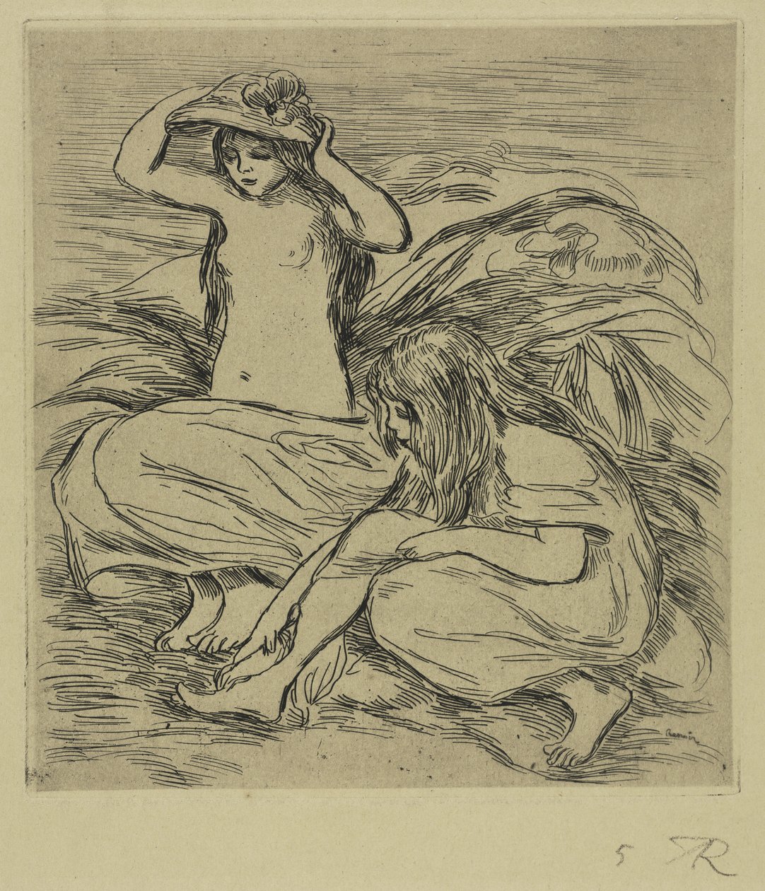 Kaksi uimaria tekijältä Pierre-Auguste Renoir