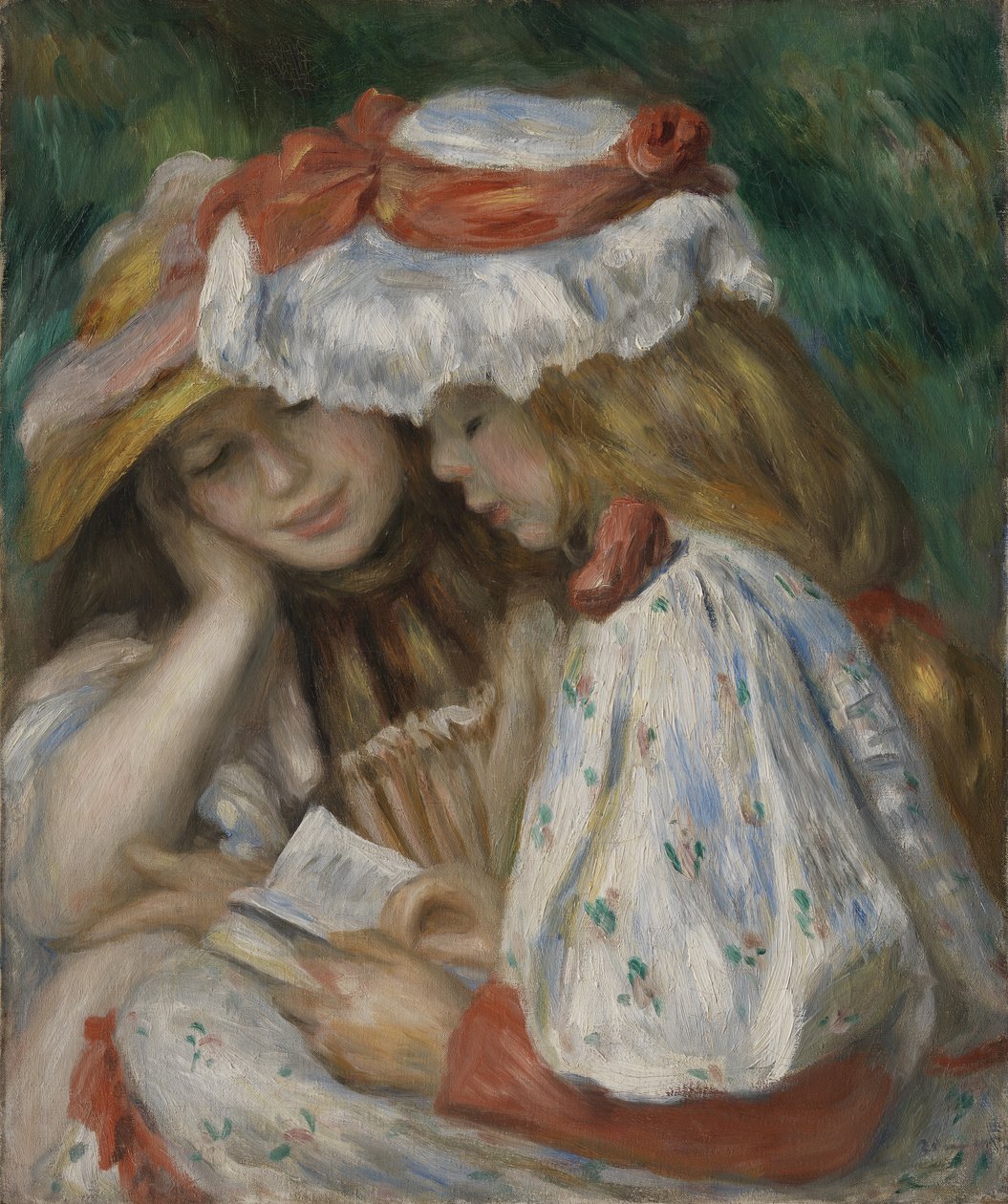 Kaksi lukevaa tyttöä tekijältä Pierre-Auguste Renoir