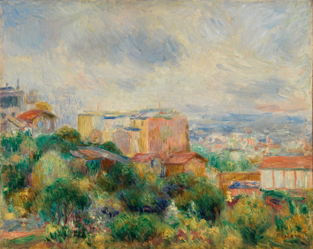 Näkymä Montmartresta (Vue de Montmartre) tekijältä Pierre-Auguste Renoir