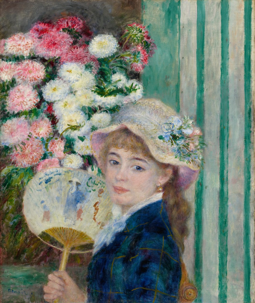 Nainen ja viuhka tekijältä Pierre-Auguste Renoir