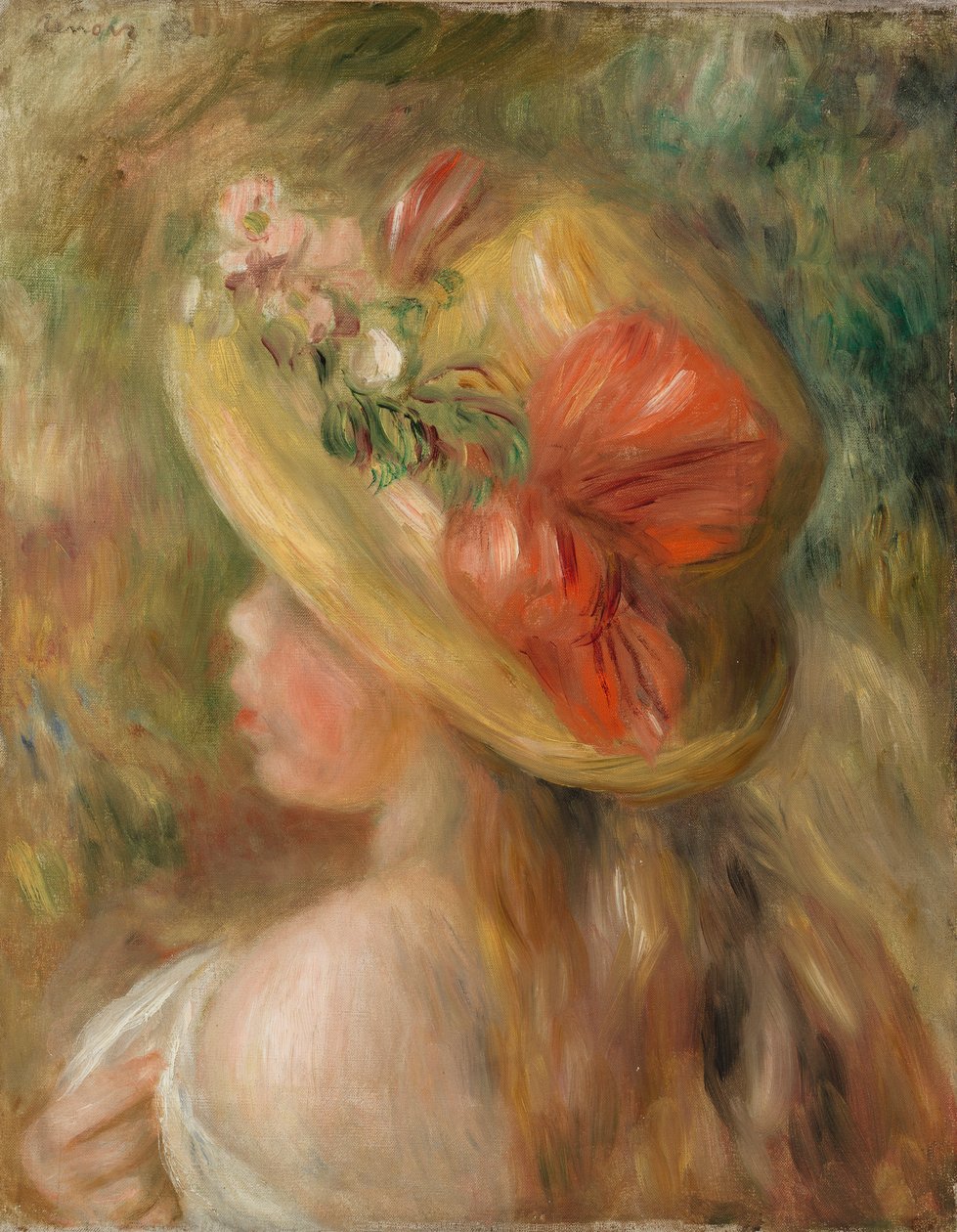 Noia jove amb barret finlandès tekijältä Pierre-Auguste Renoir