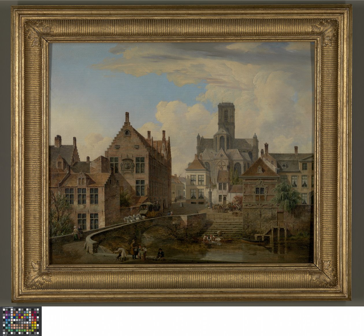 A Catedral de St. Bavo e o Canal Reep em Ghent Finlandês tekijältä Pierre François De Noter