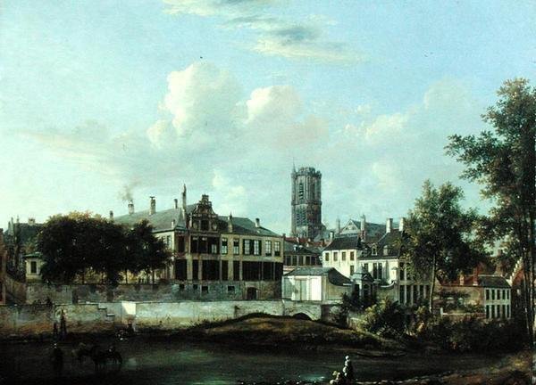 Näkymä Scheldtille ja Sint Baafskathedraalille, Gent tekijältä Pierre François De Noter
