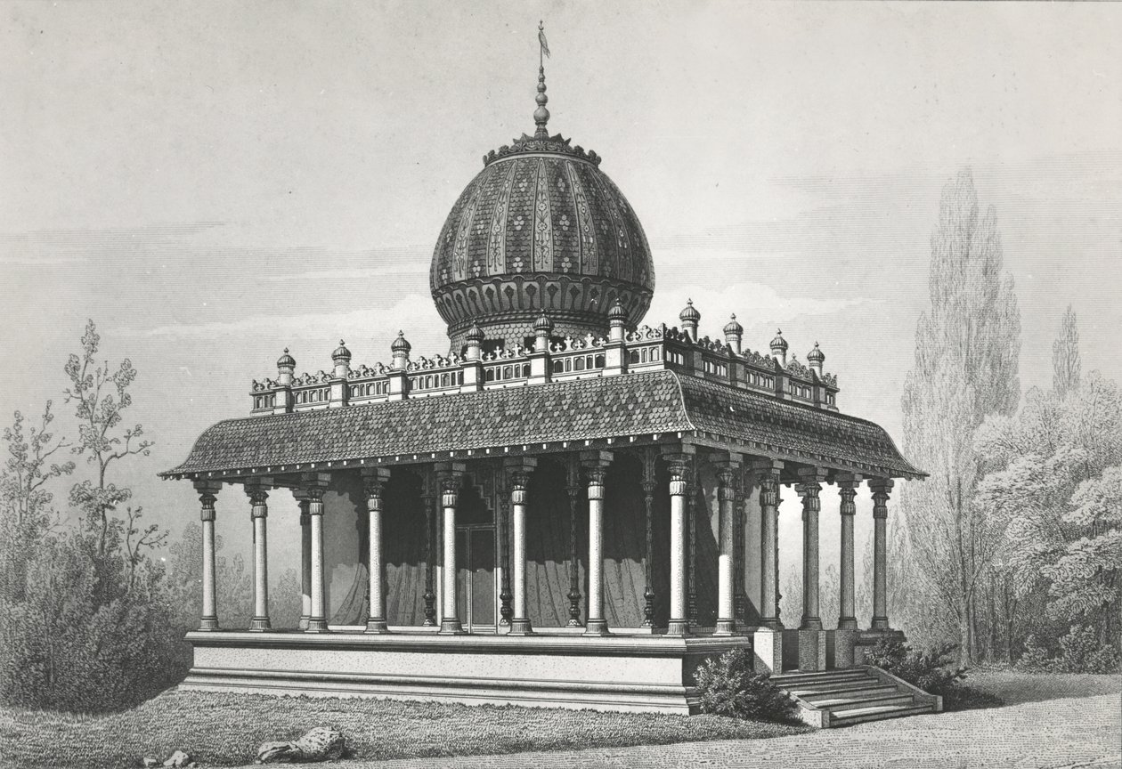 East India Companyn paviljonki, Exposition Universelle of 1867, 1868 litho tekijältä Georges Diéterle