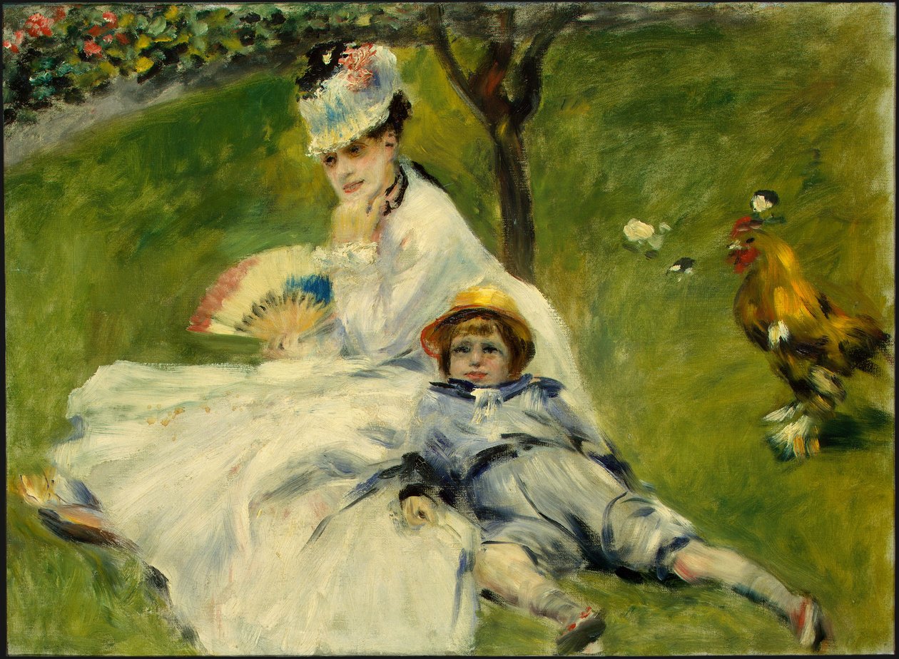 Madame Monet ja hänen poikansa tekijältä Pierre Auguste Renoir