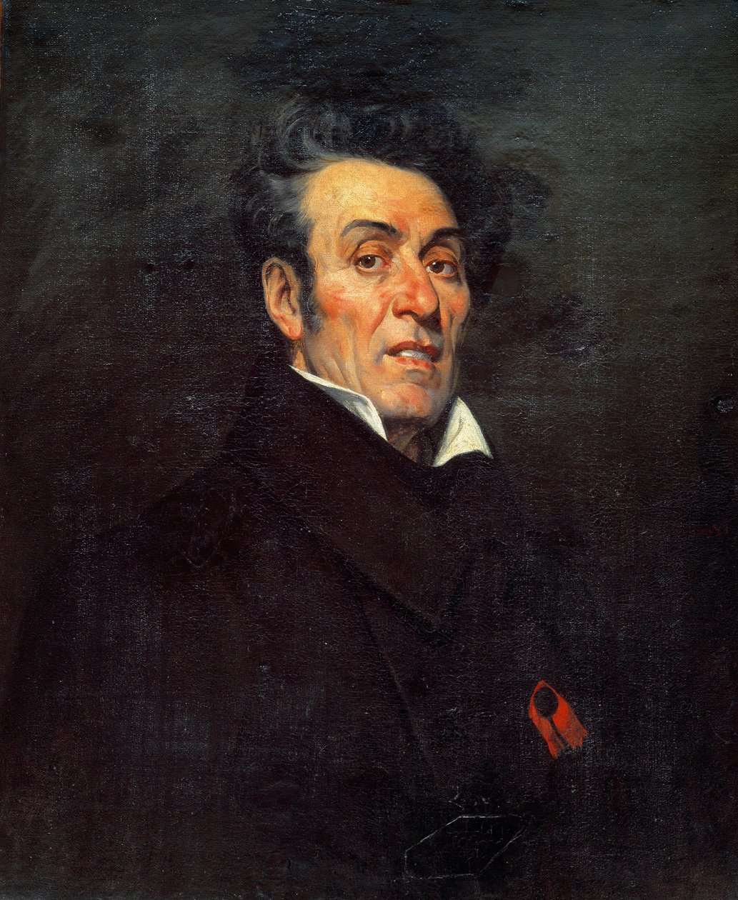 Muotokuva Alphonse de Lamartinen (1790 - 1869), ranskalainen runoilija, kirjailija, historioitsija ja poliitikko. Achille Cocheretin maalaus (1800-luku) tekijältä Pierre Achille Coqueret