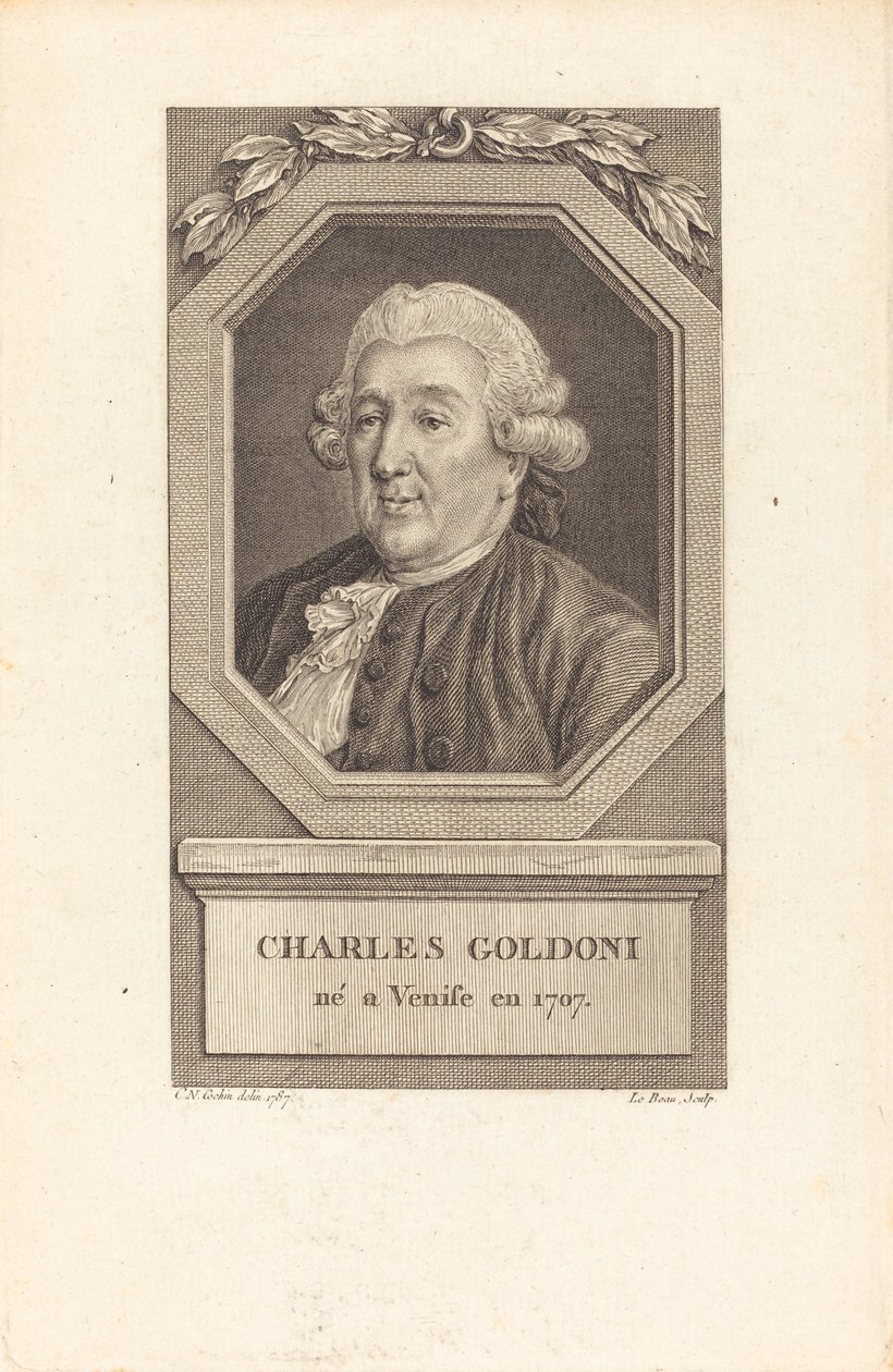 Charles Goldoni tekijältä Pierre Adrien Le Beau after Charles Nicolas Cochin II