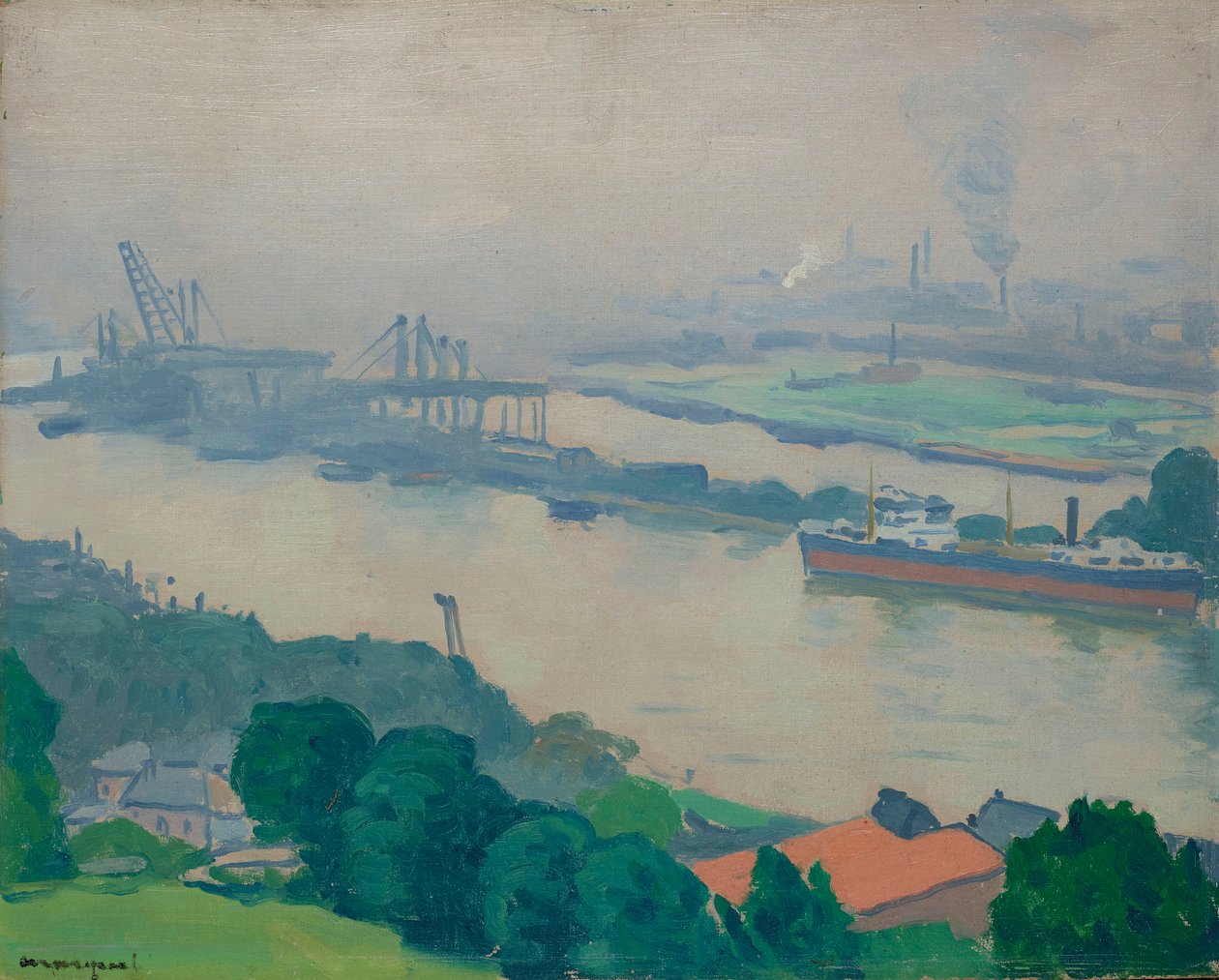 Seine Croissetissa lähellä Rouenia, 1927. tekijältä Albert Marquet
