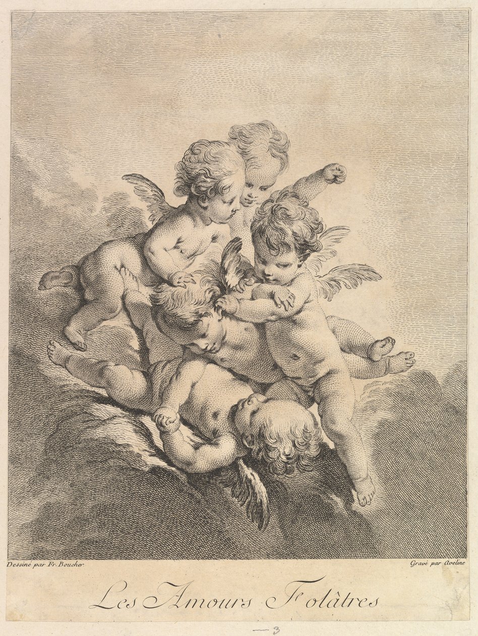 Lapset leikkivät, 1750. tekijältä Pierre Alexandre Aveline