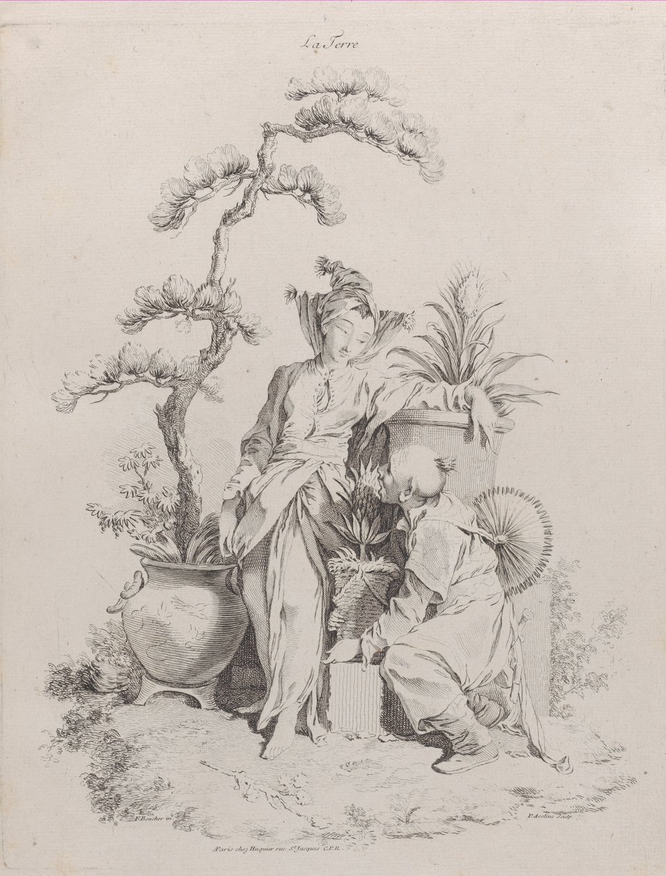 Maa, neljästä elementistä, 1738-49. tekijältä Pierre Alexandre Aveline