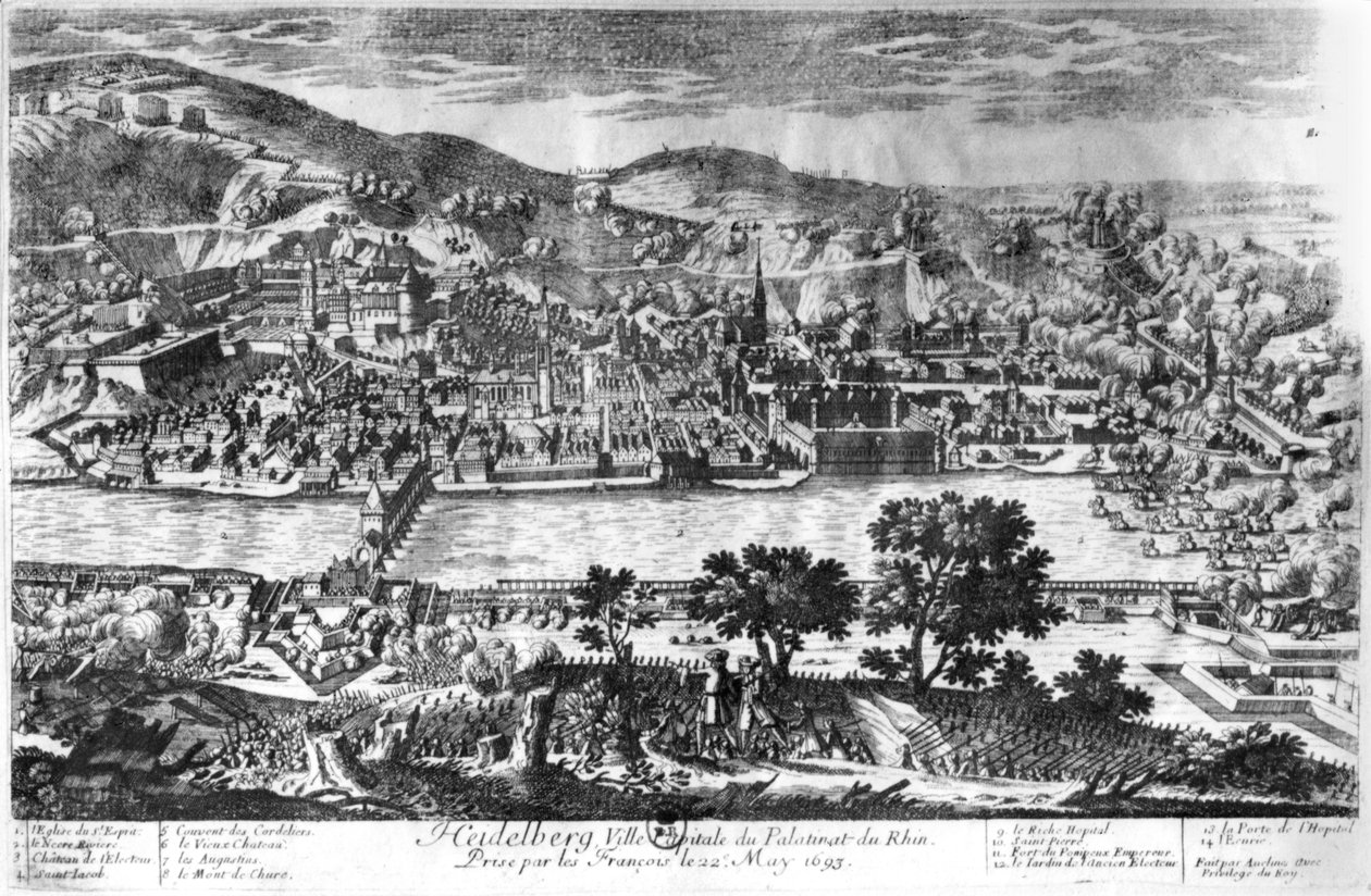 Heidelbergin valtaus 22. toukokuuta 1693 tekijältä Pierre Alexandre Aveline