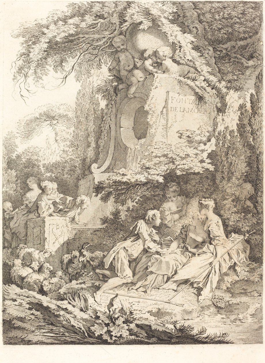Rakkauden lähde tekijältä Pierre Alexandre Aveline after François Boucher