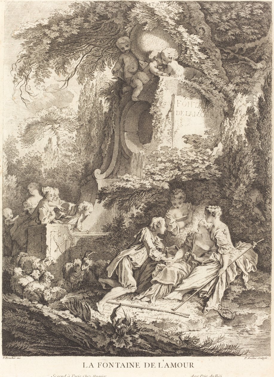 Rakkauden lähde tekijältä Pierre Alexandre Aveline after François Boucher
