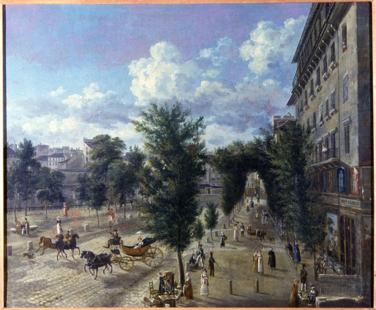 Boulevard des Capucines ja vallin alempi katu tekijältä Pierre Alexandre Pau de Saint Martin