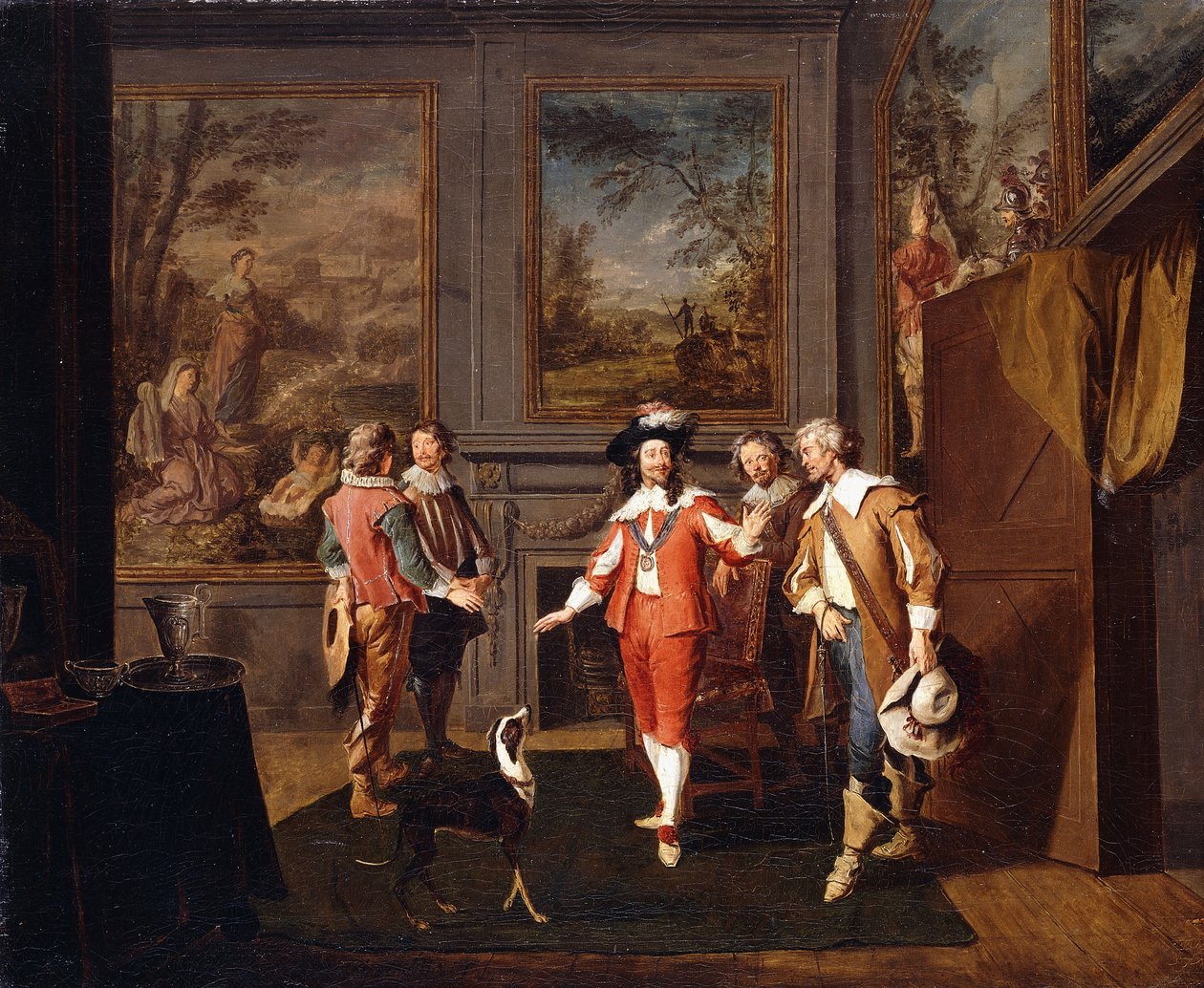 Kuninkaan pako Hampton Courtista marraskuussa 1647 tekijältä Pierre Angelis or Angillis