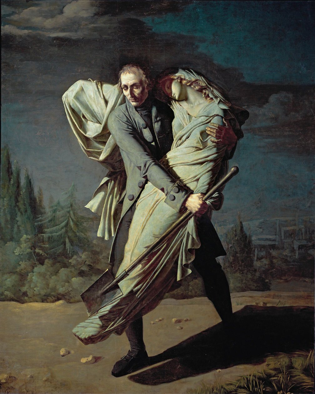 Nuori ja hänen tyttärensä ... (öljy kankaalle) tekijältä Pierre Antoine Augustin Vafflard